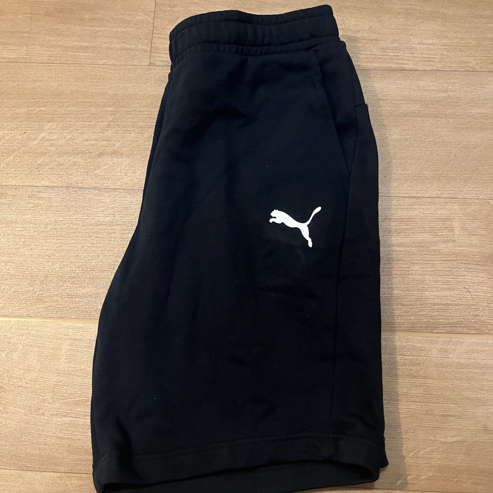 Puma Fleece Black Athletic Shorts